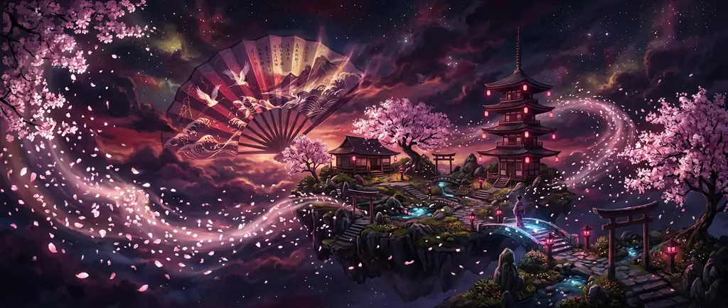 Létající japonská čajová zahrada
